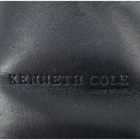 KENNETH COLE NEW YORK Black Smooth Leather Structured Shoulder Bag - Picture 5 of 14
